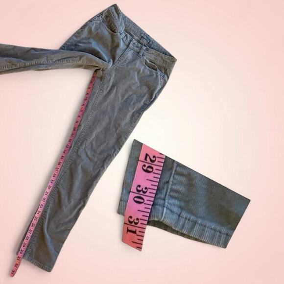 prAna Pants Women Size 4 Grey Trinity Corduroy Skinny Organic Cotton Blend - Picture 8 of 9